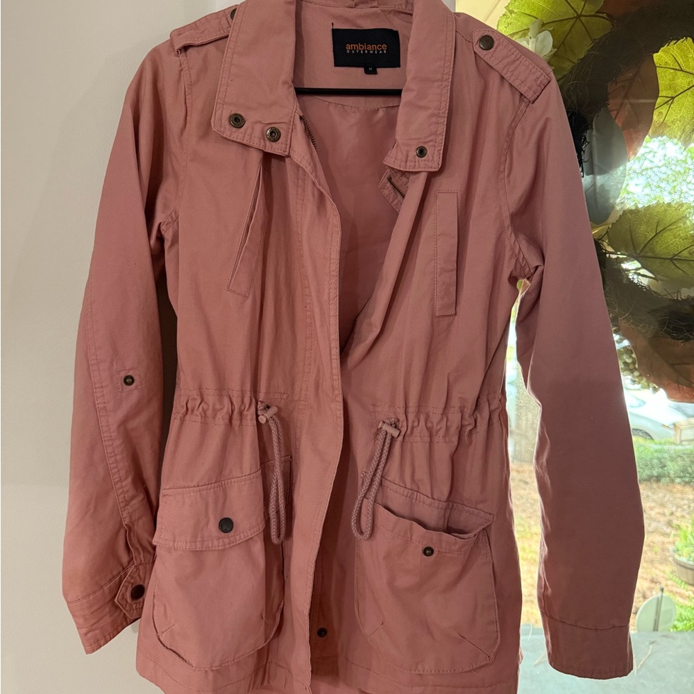 Women's Pink Drawstring Jacket